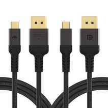 VESA 인증 C타입 to DP 1.4 8K DisplayPort 케이블 1m외, VESA인증CtoDP케이블-메탈블랙1m