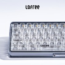 Lofree Lofei 무선기계식키보드 블루투스키보드 1% 투명 키보드 및 마우스 세트, 차 샤프트, 새로운 1% 투명 키보드