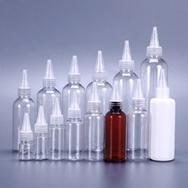 모든유통 뾰족캡 플라스틱 공병(투명 갈색) 5ml ~ 250ml