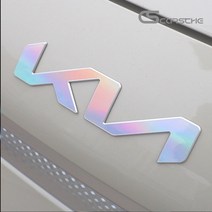 [카르쉐] 모닝어반 엠블럼 스티커 홀로그램 카본스티커 차량용품, 무광 카본