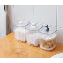 다용도 애니멀 소품케이스 3종 면봉 화장솜 클립 소품정리함, 북극곰