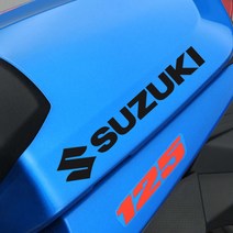 스즈키 로고스티커 데칼 SUZUKI 오토바이, 250x53mm, 실버