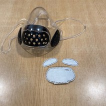 투명 마스크 액티비티 김서림방지 고탄력 실리콘 밴드 부직포필터이용 교체용 친환경적 경제적 가성비 대화 의사전달 업체미팅 선물 시야방해방지 안티포그 방송용 입모양 (필터3p)