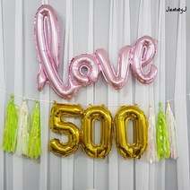 재미제이 심플 기념일 태슬풍선세트 백일 이백일 삼백일 홈스냅 셀프촬영, 1set, 04.웜골드_600