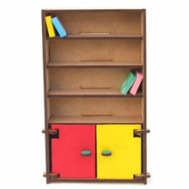 퍼니스쿨 미니어처 가구 만들기 DIY가구 MDF만들기, 1세트, 장식장(책장)