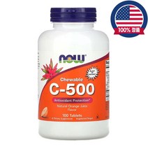 나우푸드 씹어먹는 비타민C 500mg 아세로라 오렌지맛 100츄어블, 1개, 100정