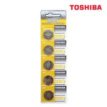 도시바 CR2016 3V 리튬 건전지 카드 5개입