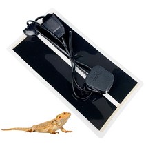 히팅패드 전기발난로 reptile heat mat incubator pet 난방 패드 애완 동물 파충류 vivarium terrarium warm heater with eu, 블랙