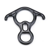 하강기 암벽 클라이밍 장비 용품 야외 등반 하강기 50KN 캠핑 내리막 라 펠링 빌레이 링 안전 등산 생존, 01 Black