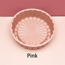 모양깍지 세트 베이킹 짤주머니 꽃 플라워 샬롯 케이크 팬 라운드 실리콘 케이크 팬 스폰지 플랜 금형 딸기 쇼트 케이크 팬 실리콘 금형 주방 도구 instock, 분홍