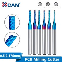 pcb 금속 절단 가공XCAN-카바이드 옥수수 엔드밀 0.5-3.175mm 생크 PCB 밀링 커터 나노 블루 코팅 CNC 커, 22 2.4mm