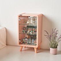 퍼니처스마트 에버딘 미니 화이트 장식장, 핑크