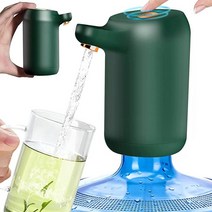 캠핑 휴대용 정수기 펌프 18.9L 워터 디스펜서 USB 식수 자취생 간단한 정수기, Green