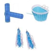 가방 자녀 키즈 소녀 자전거 깃발 핸들 후터 벨 바구니 블루, 한개옵션0