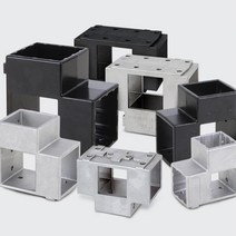 작업대 사각파이프 연결 중앙조인트30 8p 용접없는 구조물 간편한설치, 중앙조인트30 은색8개