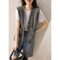 단톤조끼 경량 여자 홈쇼핑 무스탕 뽀글이 패딩 조끼 니트 키작녀 데이트룩 따땃 빅사이즈 아우터