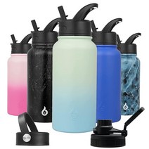 BJPKPK 스테인리스 스틸 보온병 빨대 포함 27 oz 화이트 비취109397, 40oz(1200ml), New-Mint