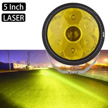 작업등 화물차작업등 충전식 작업등 JALN7 5 "인치 슈퍼 4X4 Led 운전 자동차 2000M 레이저 스포트 라이트 헤드 안개 램프 황색 흰색 촬영 빔, 02 Yellow 1pcs