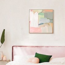 [갓샵]백드롭 페인팅 거실 그림 액자 라비앙 로즈 60 60 3종 [추상화 아트 캔버스 예쁜 유화 벽 인테리어액, B 올리브그리너리 60*60