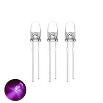 JINHA DIP LED 고휘도LED ROUND 발광다이오드 3mm, 10개, (3파이_DIP) PURPLE