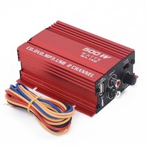 파워 증폭기12V 케이블 500W 오디오 앰프 채널 Hi-Fi 스테레오 서브 우퍼 USB 포트 Mp3 알루미늄 합금 20Hz, 한개옵션0