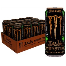 몬스터 에너지 - Java 코나 블렌드 드링크 커피 433ml 12캔