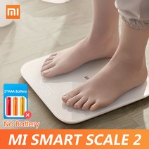 Xiaomi Mi Scale 2 BT 5.0 바디 밸런스 테스트 스마트 무선 APP 모니터 디지털 피트니스 저울 샤오미 욕실, 01 No battery, 한개옵션1