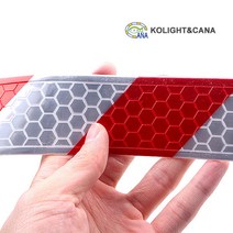 국산 고휘도 반사테이프 백색 적색 5cm x 1M 백적 1미터 단위 판매 스티커 야간 빛 반사 식별 접착식 테이프 재귀반사 안전 보호 반사지 반사시트 반사띠 빛반사띠