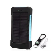 태양광 보조배터리 태양 보조베터리 20000mAh 외부 배터리 빠른 충전 방수 SOS 손전등 케이블, [01] 20000mah, [05] 파란