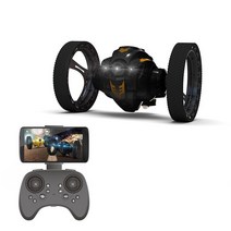 노인 전동차 RC 자동차 카메라 HD 20mp 뜨거운 판매 와이파이 바운스 페그 SJ88 4CH 24GHz 점프 스모 유연한 바퀴 원격 제어 FSWB rc카, black with 2MP