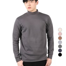 아우라큐 기모 반목티 무지 반목폴라 목폴라 빅사이즈 터틀넥 긴팔 티셔츠