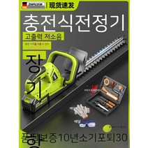 꼬몰 충전식 전정기 무선 트리머 조경공구 조경 헤지컷터 양날형 울타리 예초기 헤지 가지치기, 21. 양면날+단면날 세트 배터리 1개구성!