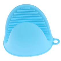 발열판 1pc Anti-scald 실리콘 절연 열 냄비 장갑 전자 레인지 플레이트 클립, 03 blue