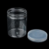 슬라임 통 보관 케이스 용기 투명 원통 병 요거트 7CM 300ML 원통케이스 슬라임보관통 투명원통케이스, 1개