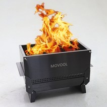 모불 이중연소 불멍 캠핑화로대 접이식 우드스토브, 실버