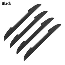 자동차 빗물받이 썬바이저 새로운 4PCS 보호 스트립 자동차 사이드 도어 가장자리 긁힌 자국 가드 범퍼 핸, 02 Black