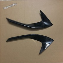 크롬/탄소 섬유 룩 전면 안개등 램프 눈썹 스트라이프 커버 트림 푸조 3008 5008 GT 2017 - 2020 액세서리, Carbon Look 3008