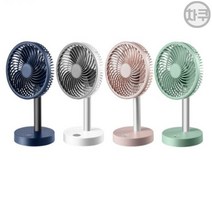 SOBE 미니 무선 선풍기 4단 풍속 자동회전, 그린