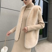 명품 밍크 베스트 퍼조끼 수입 모피조끼 토끼털조끼 인조밍크조끼 2022 밍크 모피 여성 여우 모피 짧은 코트 경기 모 모피