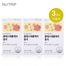 뉴트립 맥스 콜레스테롤 케어 홍국 3박스 3개월 혈행 개선 중성지방 낮추는 영양제, 1박스
