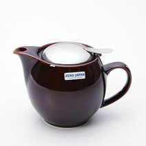 제로재팬 실용적인 도자기 라운드 티포트 450ml 안티크브라운, 단일속성