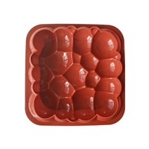 약과틀 무스 디저트 실리콘 구름 거품 케이크 금형 달 주방 식품 등급 비 스틱 DIY 수제 심장 모양 베이킹 도구, [05] Brick redss1540