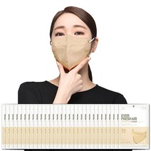 KF94 대형 에버프레쉬 에어 스타일플러스 얇고 가벼운 쾌적 마스크 새부리형 컬러 귀편한 숨쉬기편한, 1매입, 10매, 베이지