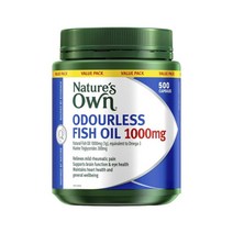 Natures Own Odourless Fish Oil 네이쳐스원 피쉬오일 1000mg 500 캡슐, 기본, 1개