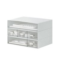 더홈스 DIY 미니수납함 정리함 투명 수납함_1칸+2칸+3칸, 1개