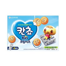 롯데 인간사료 스낵바 어린이간식 칸쵸 끼리크림치즈 196g 사무실다과 홈파티, 8개