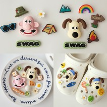 Wallace & Gromit 파츠 세트 강아지 테니스 서핑 우주 꽃 빵 캠핑