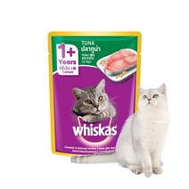 위스카스 고양이 주식 파우치 참치, 80g, 6개
