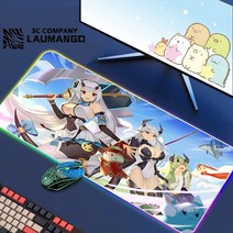 에픽 세븐 Rgb 마우스 패드 게이머 키보드 매트 책상 애니메이션 카펫 Pc 빅 게임 캐비닛 확장, 08 GG001213_09 RGB400x900x3mm