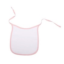 열 전달 프레스 기계용 루프가 있는 승화 블랭크 아기 턱받이 핸드메이드건 DIY 선물 로트당 10 개, [01] Pink